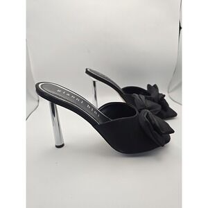 Gianni Bini Black Bow Slide Heels